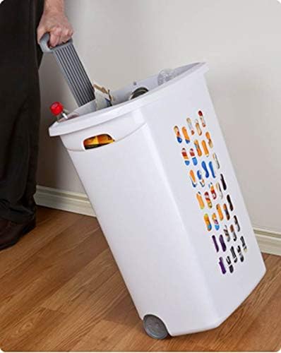 CarryKart - Ultra Wheeled Laundry Hamper with Lid, Handle and Wheels for Easy Rolling of Clothes.