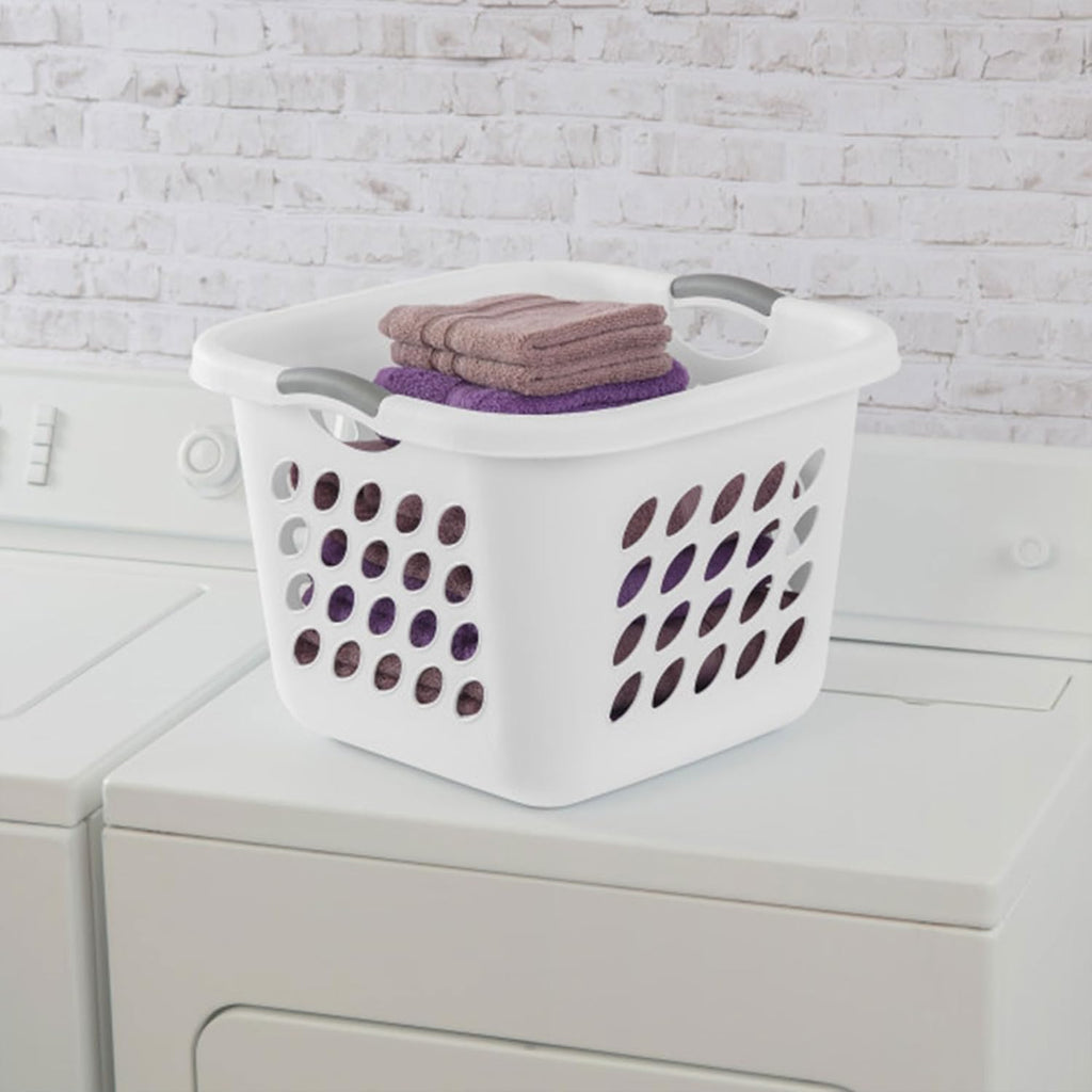 Carry Kart Laundry Basket, 19", White (Pack of 1)