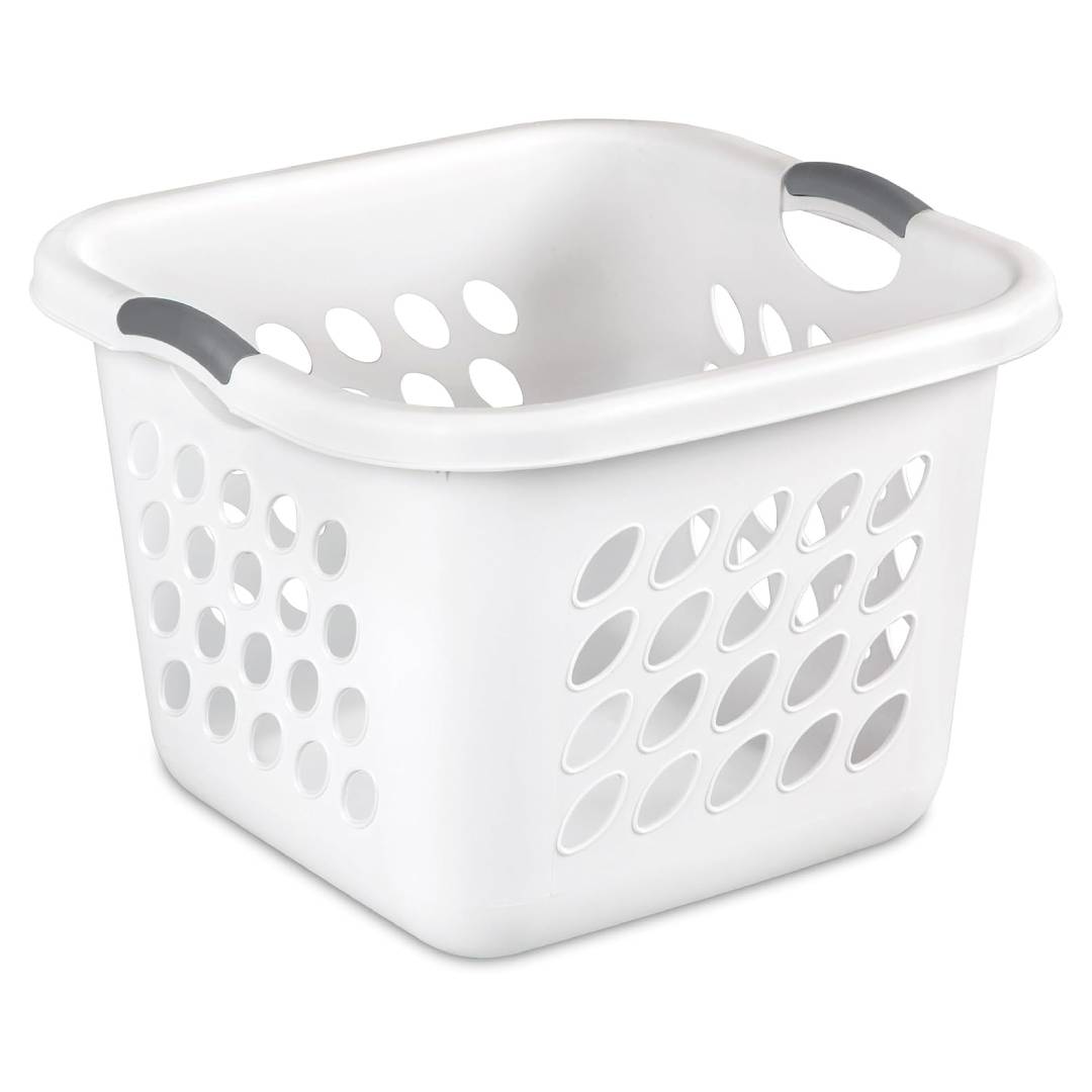 Carry Kart Laundry Basket, 19", White (Pack of 1)