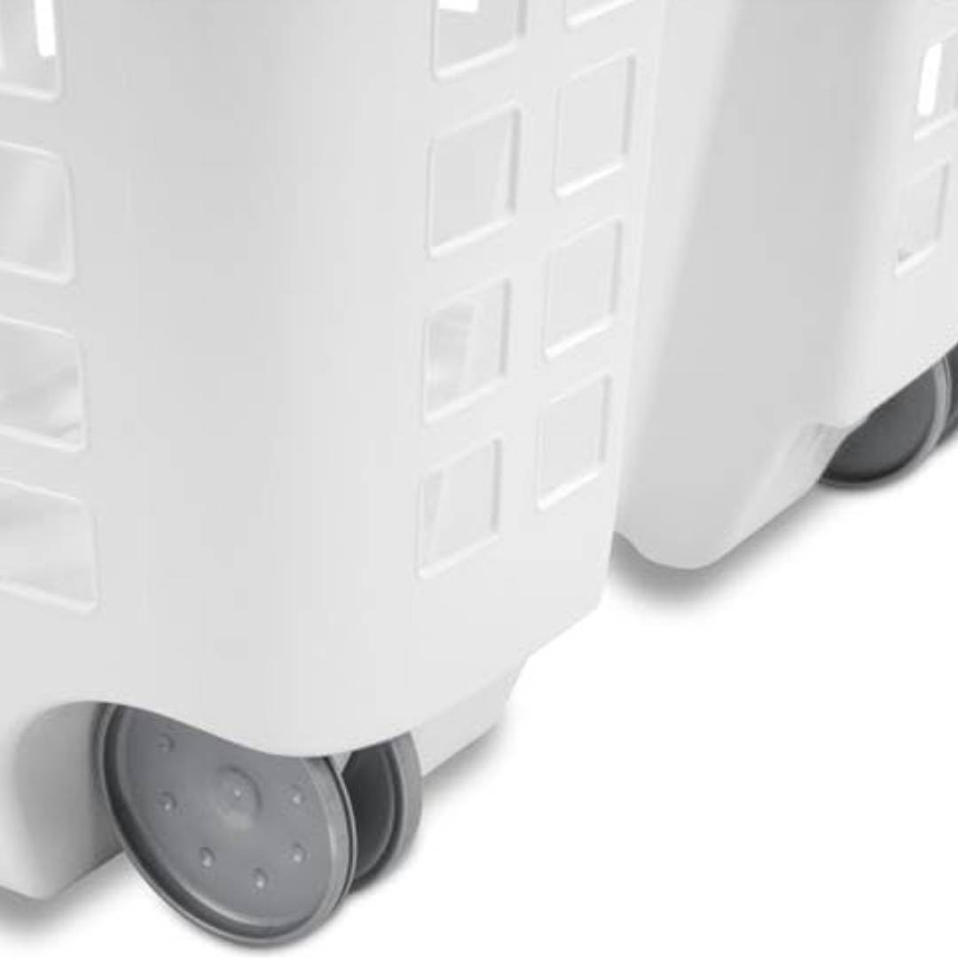 Sterilite 1.75 Bushel Ultra™ Wheeled Laundry Basket Plastic, White, (Pack of 1)