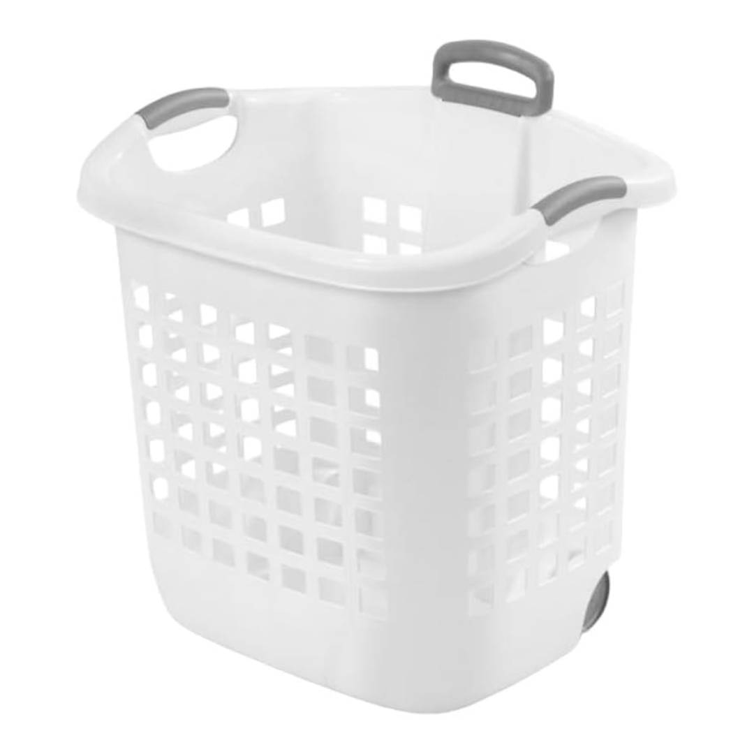 Sterilite 1.75 Bushel Ultra™ Wheeled Laundry Basket Plastic, White, (Pack of 1)