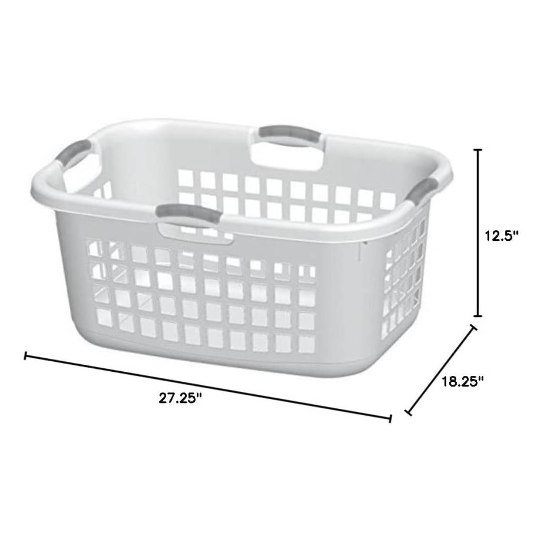 Carry Kart Laundry Basket White 2Bshl